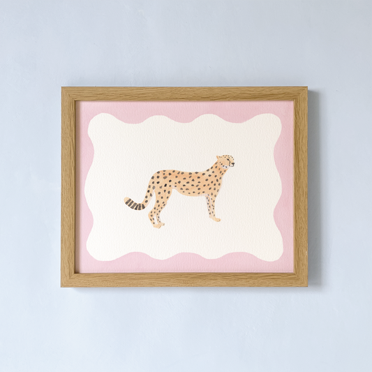 art print with cheetah