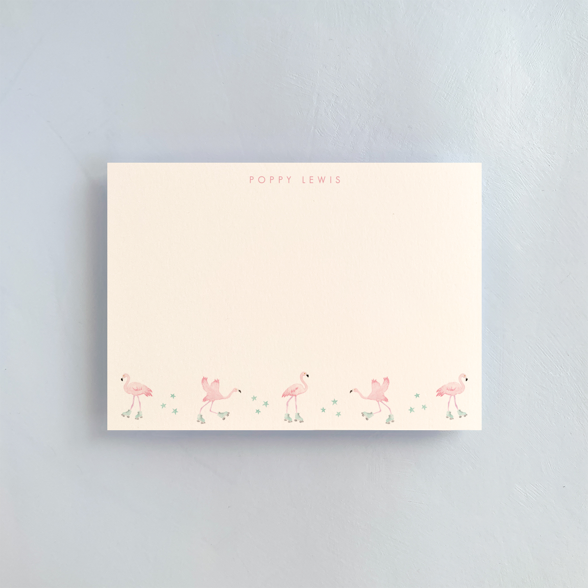 Flock and Roll Personalized Notecard Set