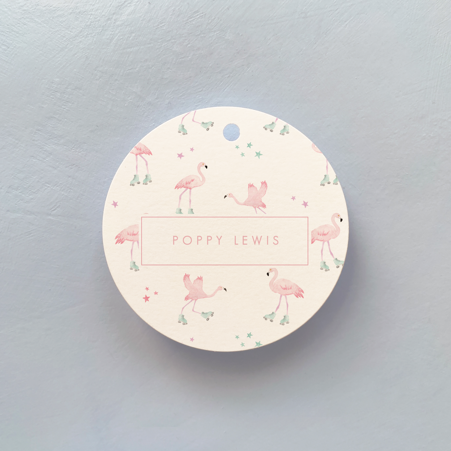 Personalized Flock and Roll Circle Gift Tags