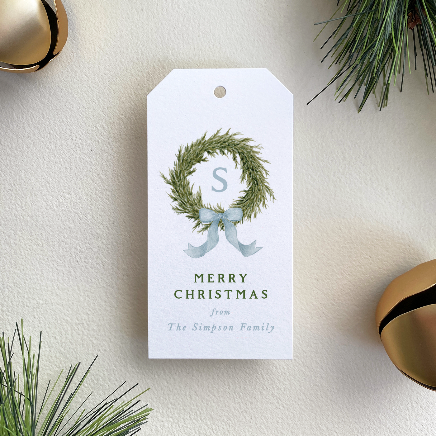 Personalized Fraser Fir Wreath Gift Tags