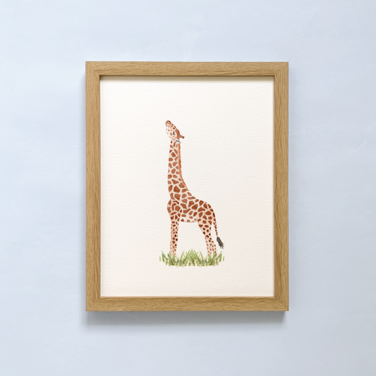 art print with giraffe