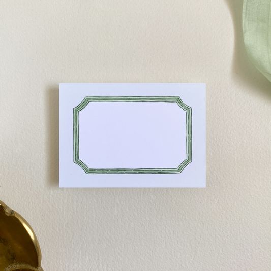 Green Frame Place Card Set