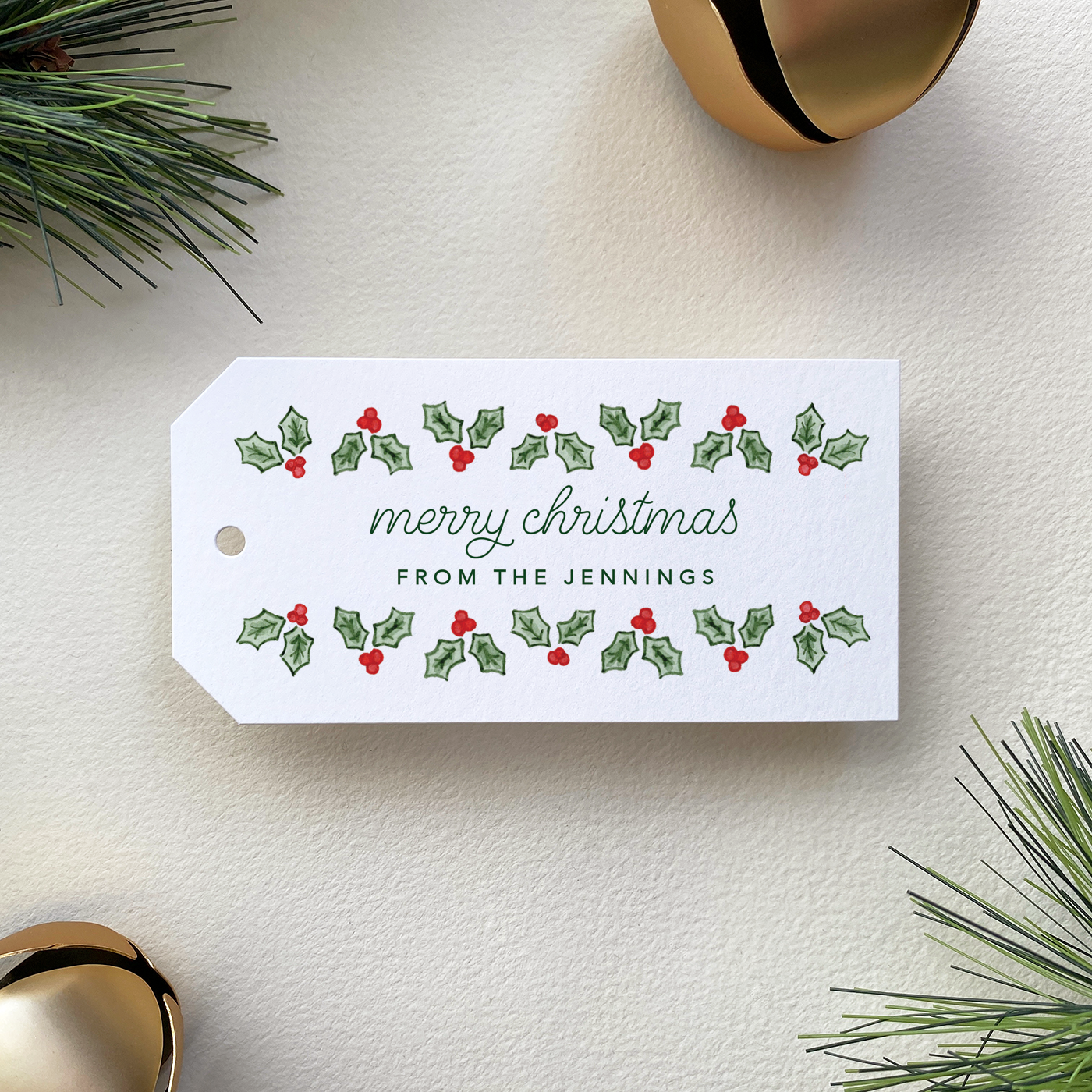 Personalized Holly Gift Tags