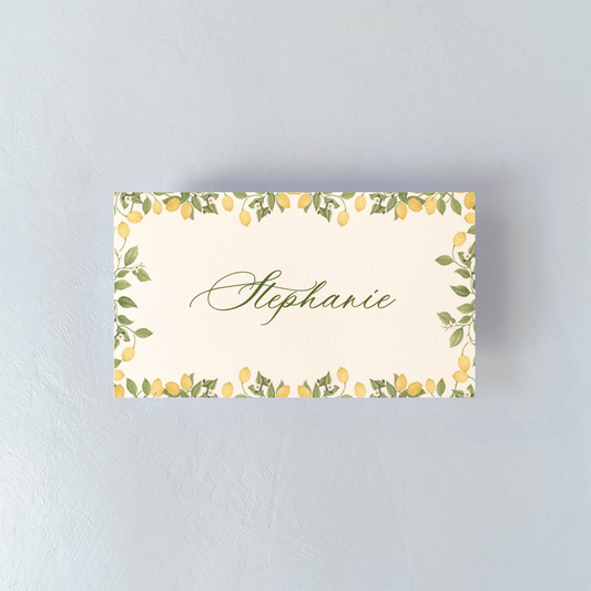 Lemon Blossom Personalized Place Cards