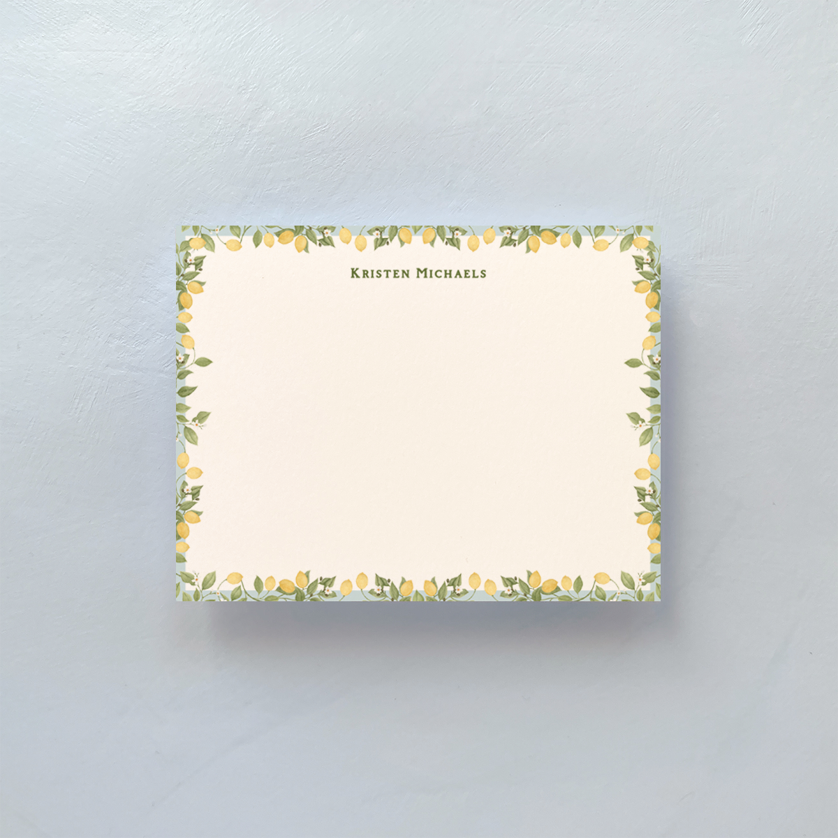 Amalfi Lemon Personalized Notecard Set