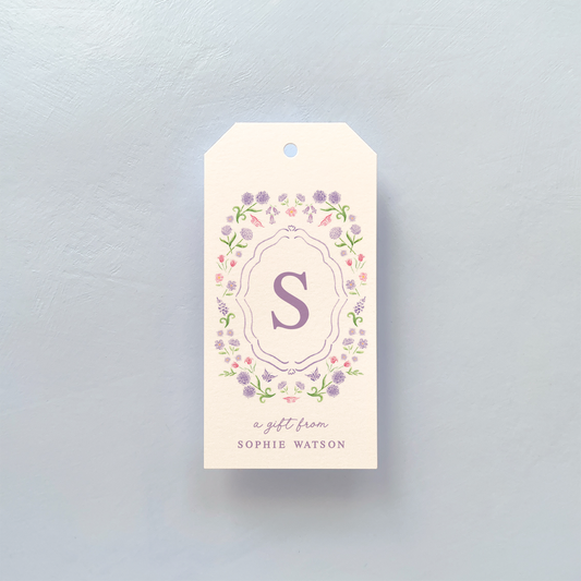 Personalized Lilac Bouquet Gift Tags