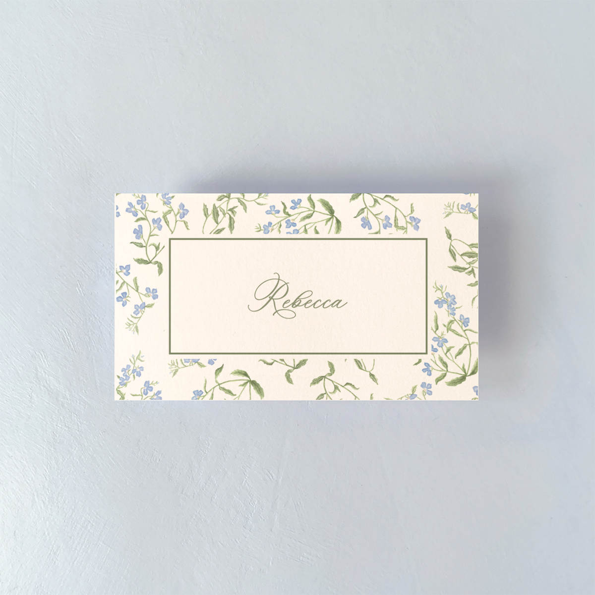 Lobelia Blooms Personalized Place Cards