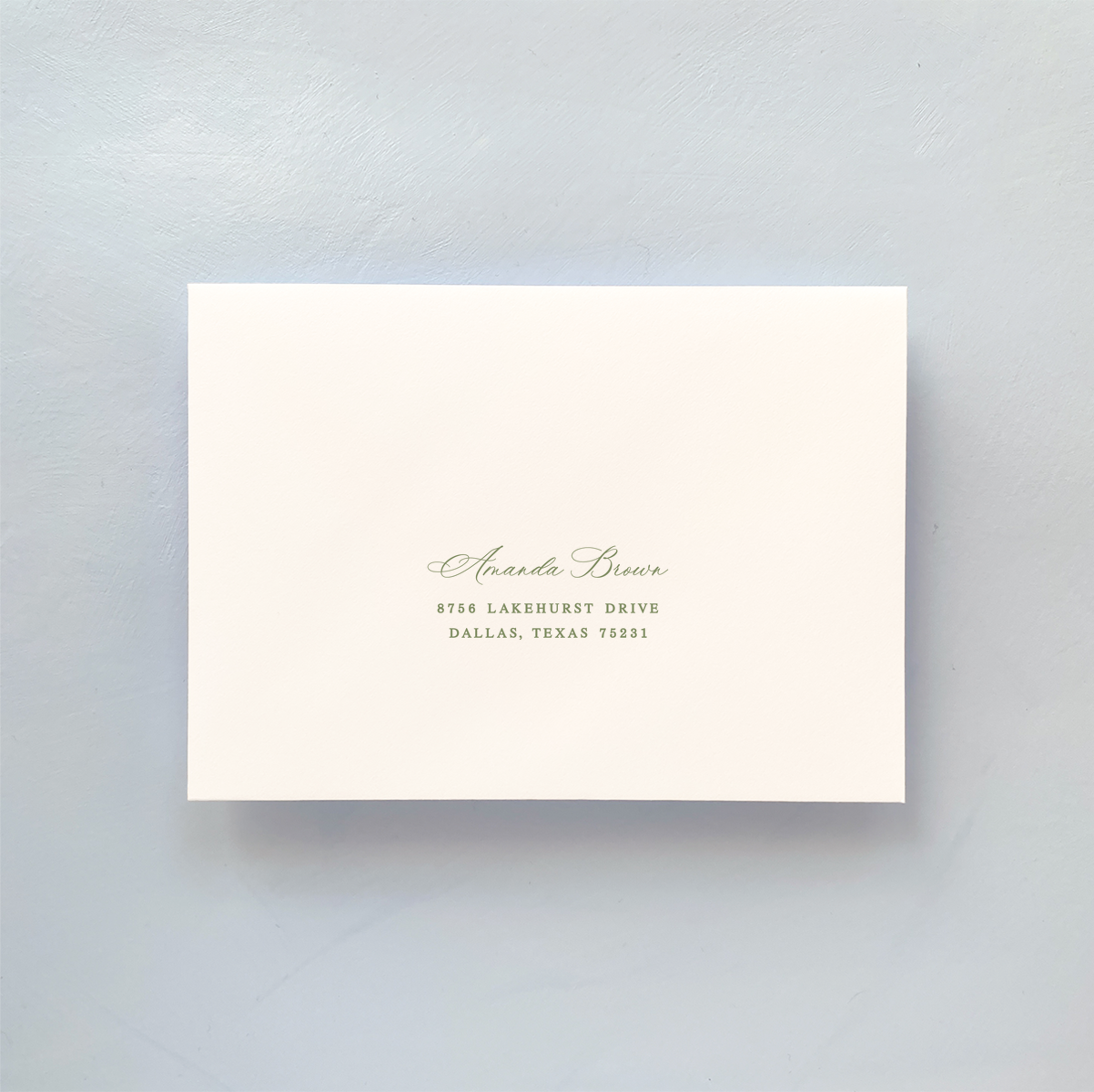 Lobelia Blooms Guest Address Envelope Printing