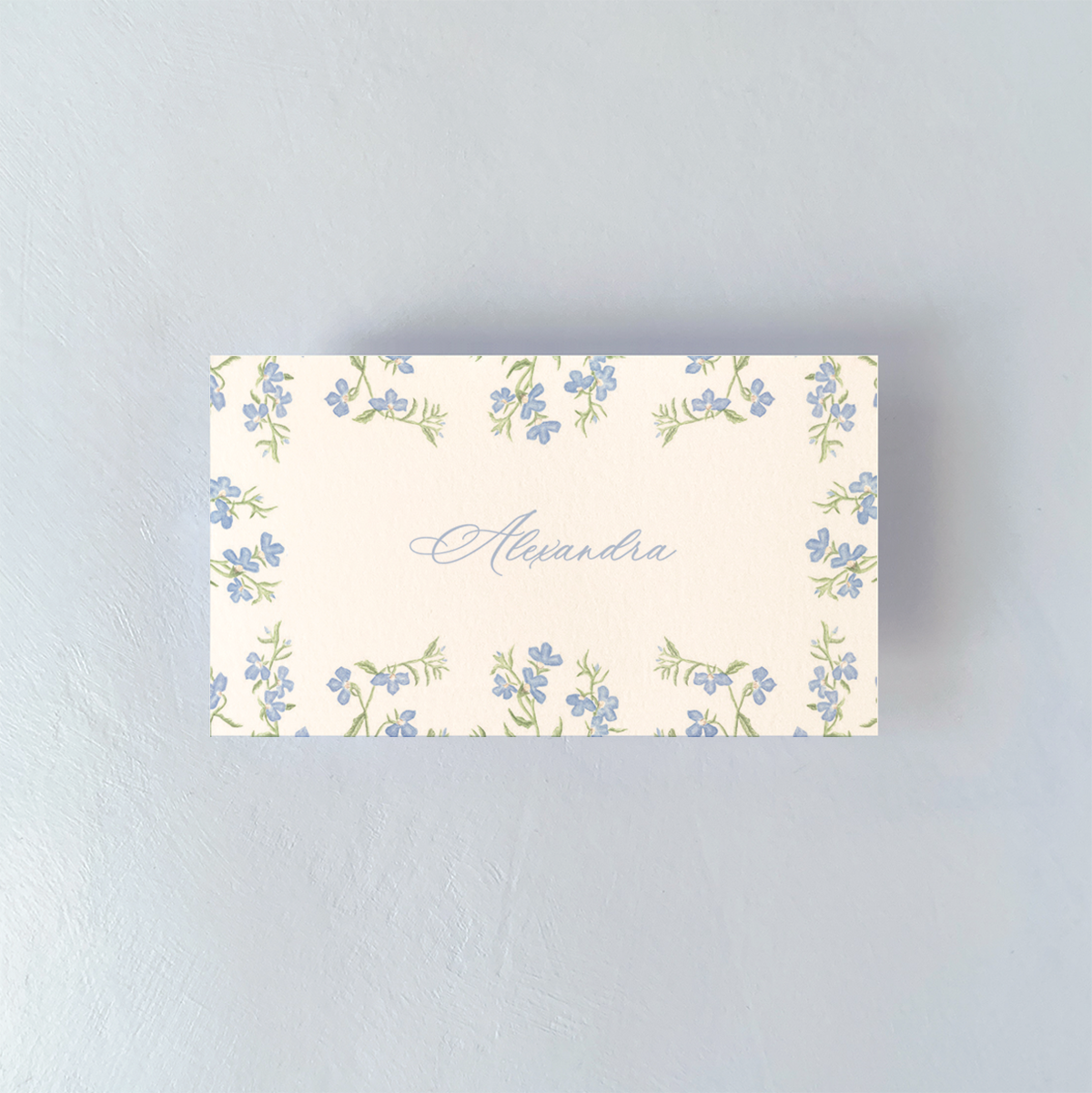 Lobelia Blossom Personalized Place Cards