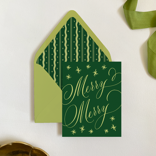 Merry Merry Folded Greeting Card Set