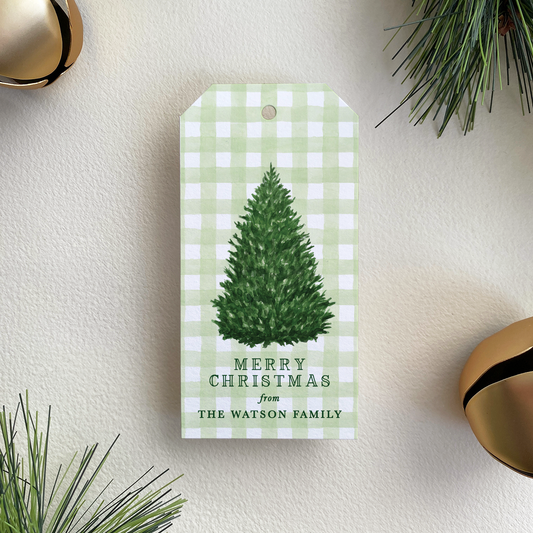 Personalized Norway Spruce Gift Tag