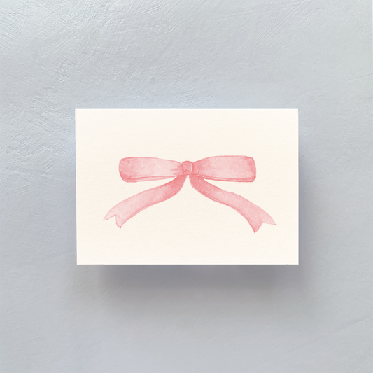 Pink Bow Calling Card Set