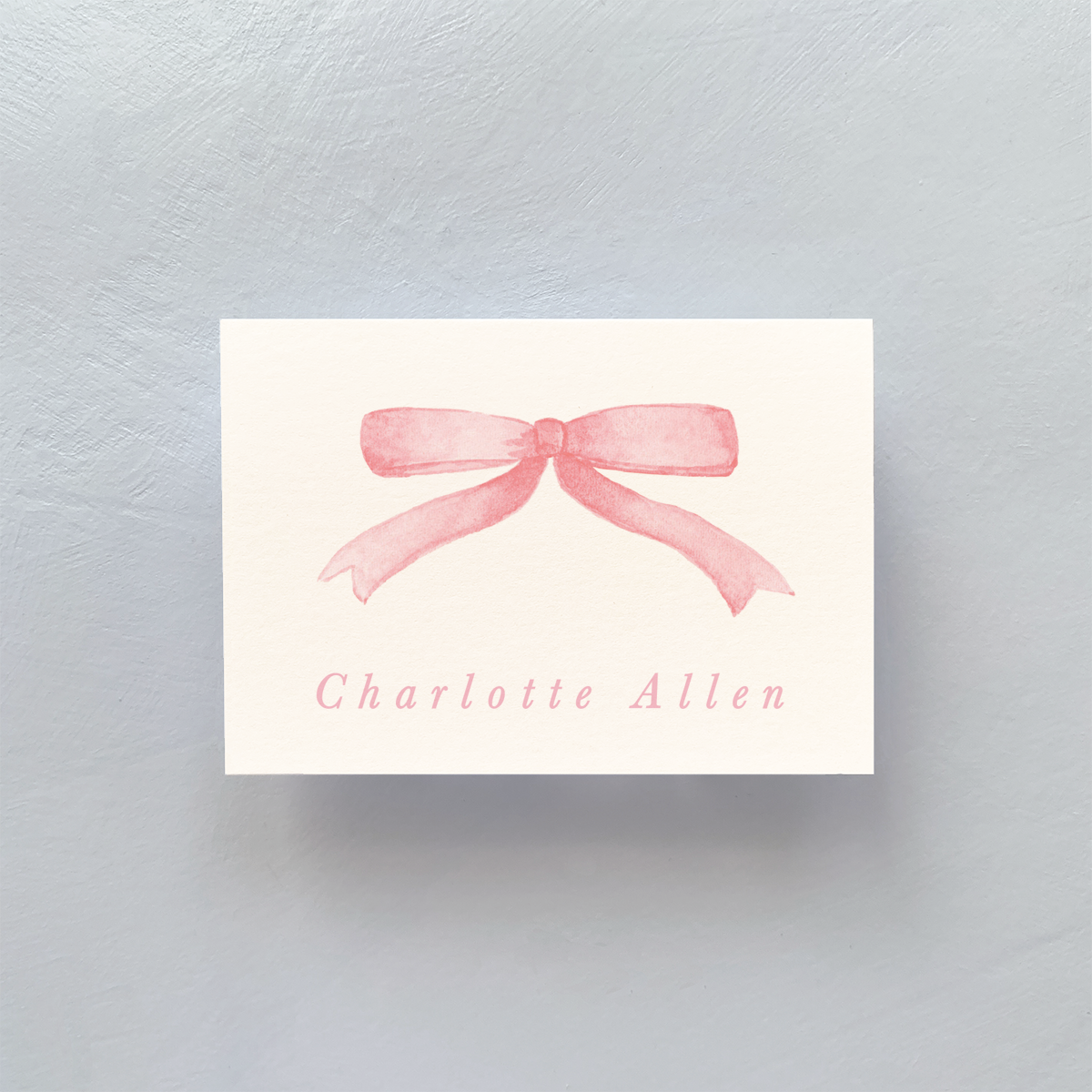 Personalized Pink Bow Calling Cards
