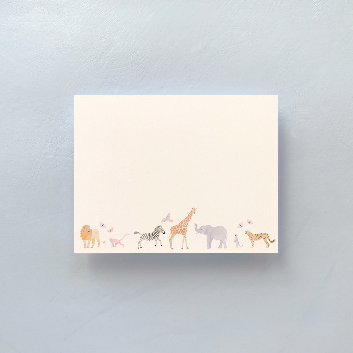 Pink Pastel Animal Notecard Set
