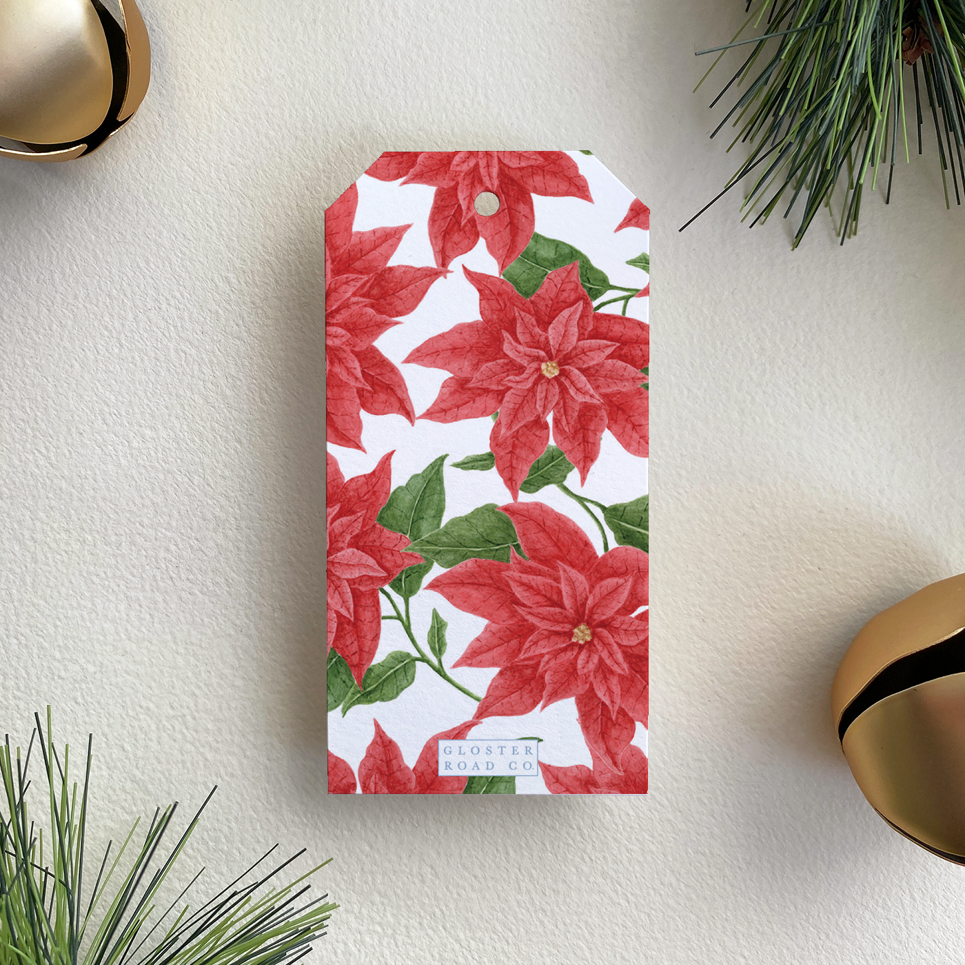 Personalized Poinsettia Gift Tag