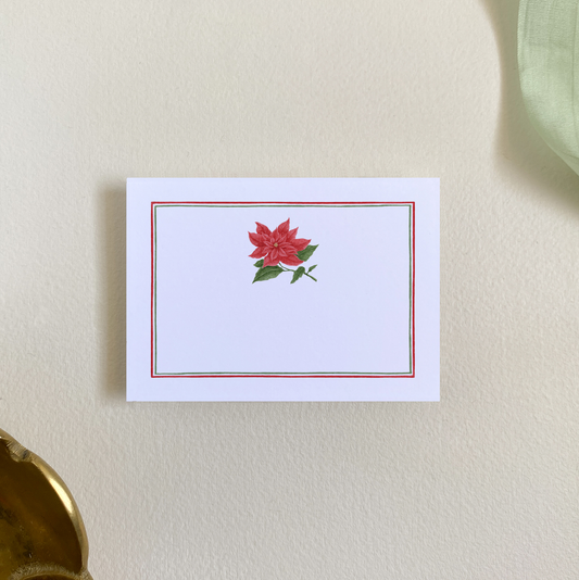 Poinsettia Place Card Set