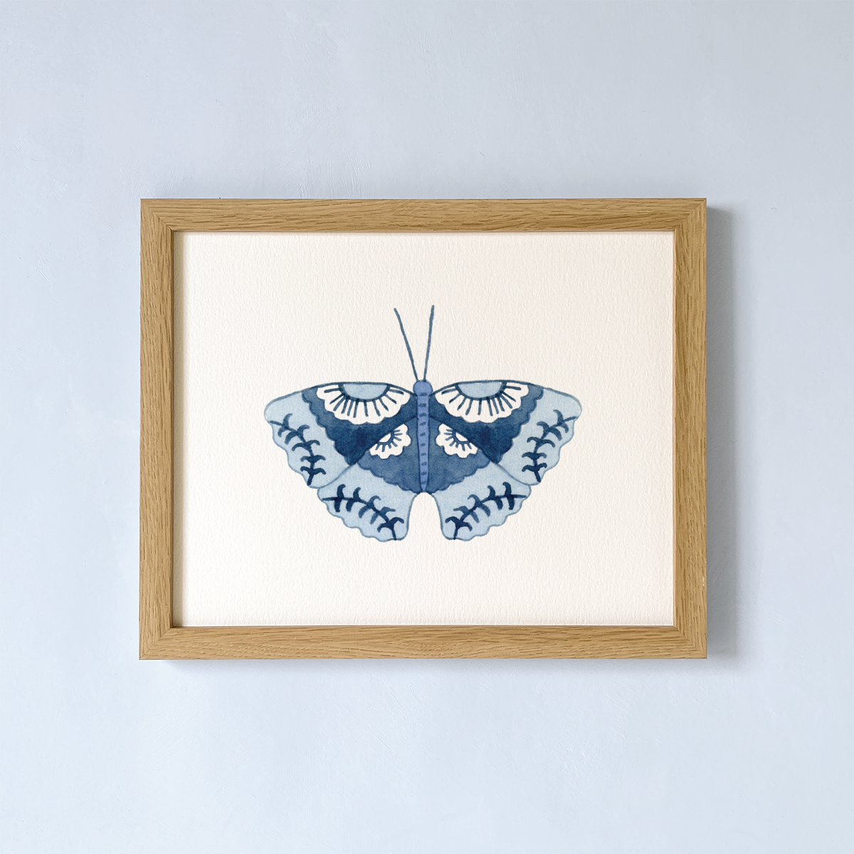 art print with blue butterfly