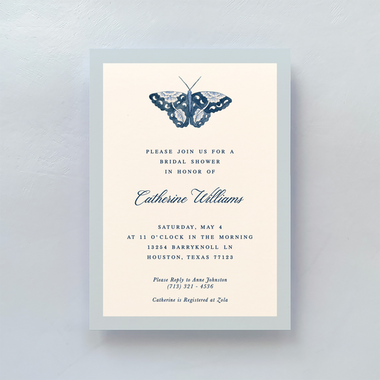 Porcelain Butterfly Invitation