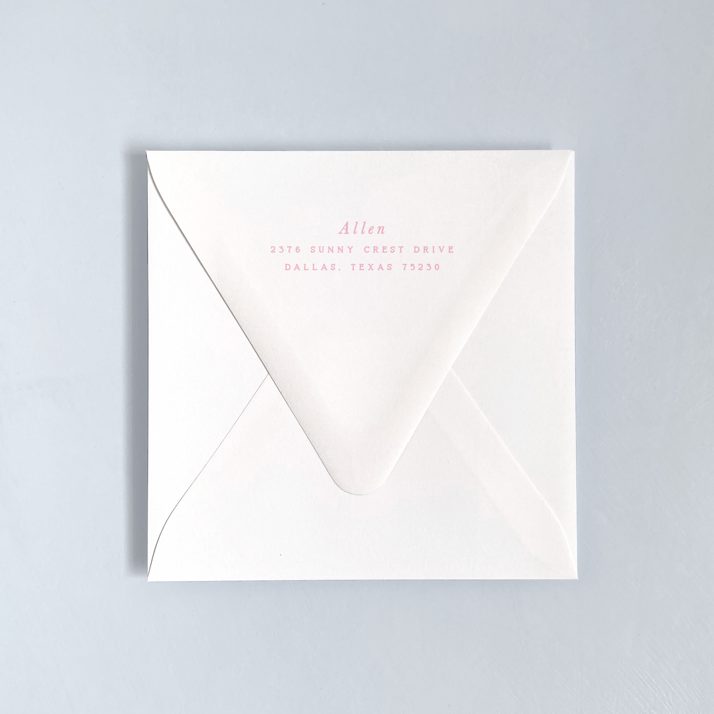 Pink Bow Guest Address Envelope Printing