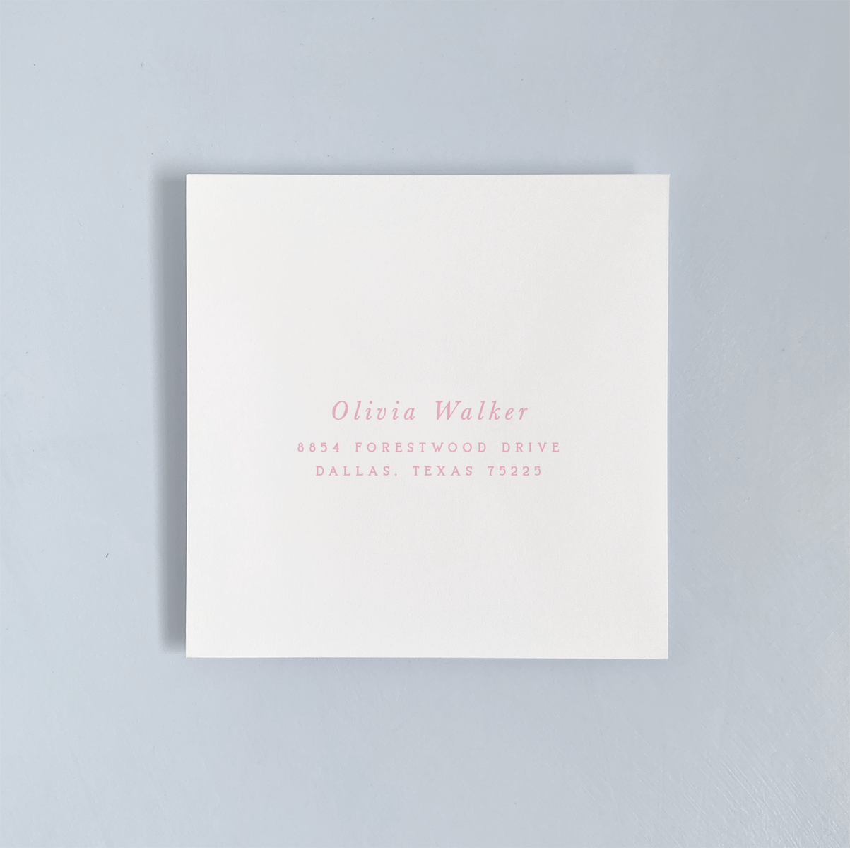Pink Bow Guest Address Envelope Printing