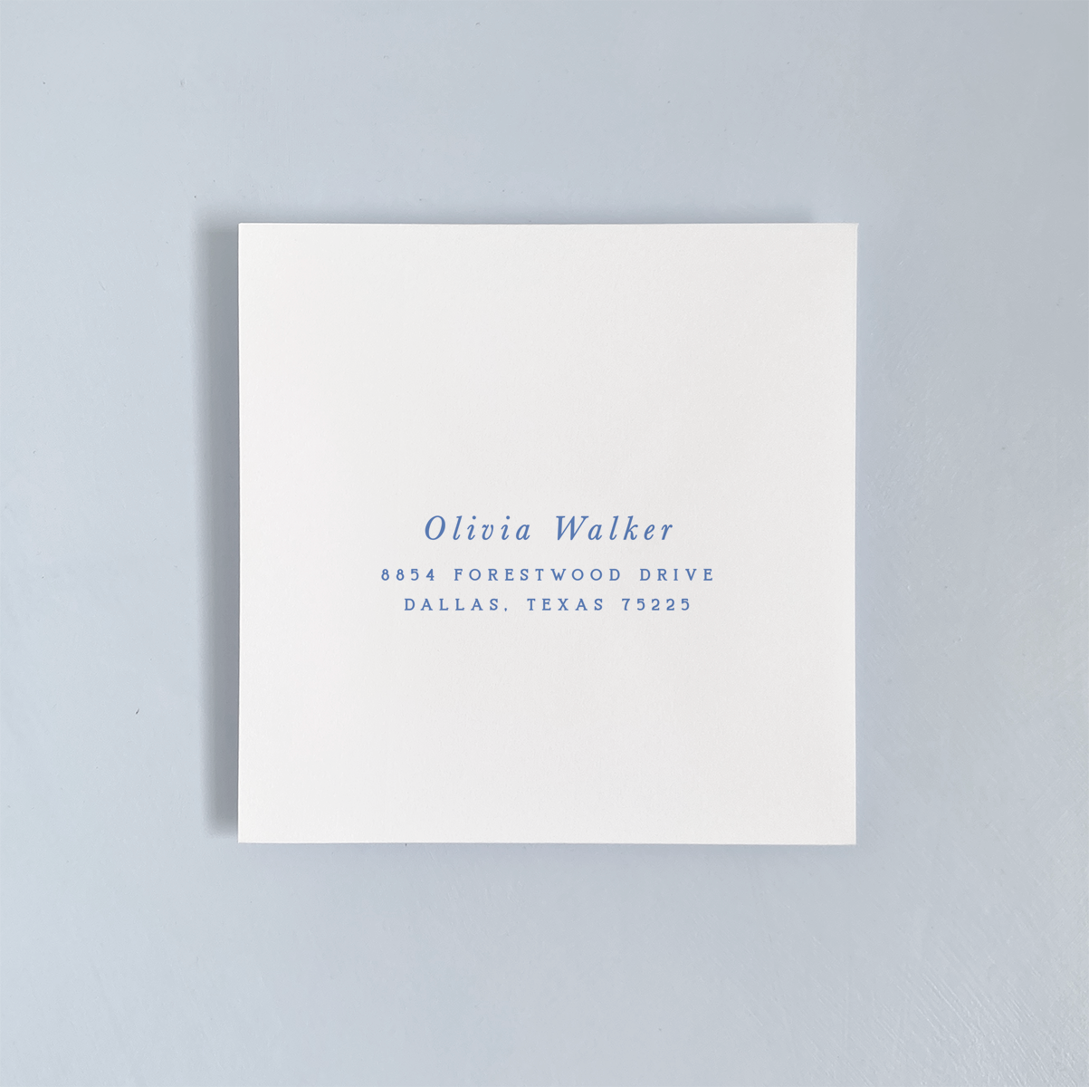 Blue Bow Guest Address Envelope Printing