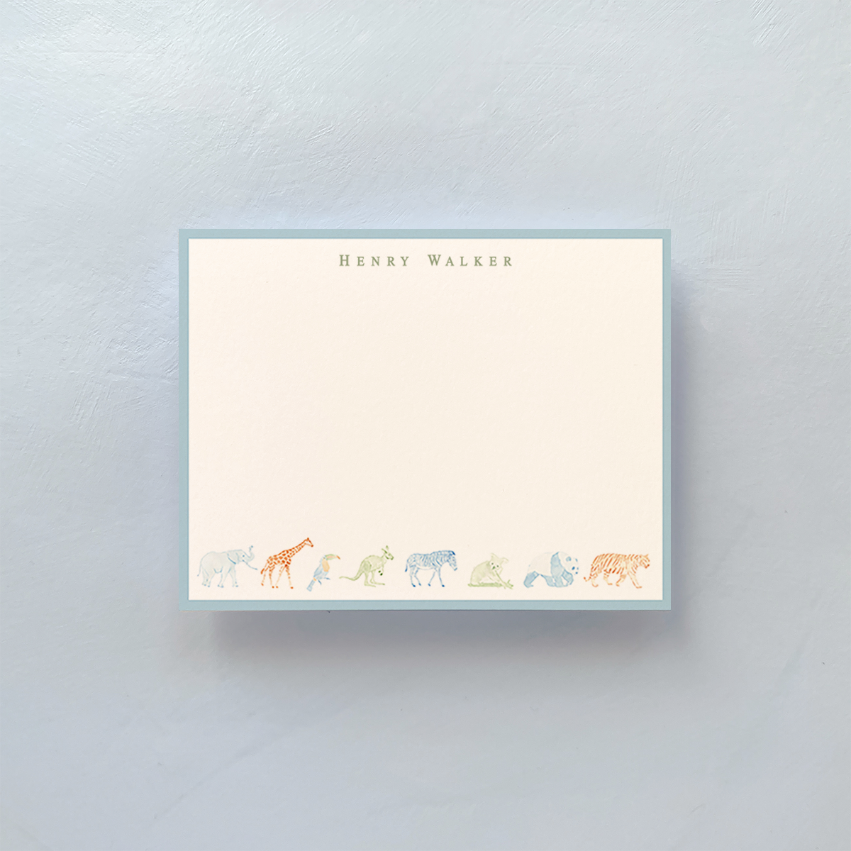 Storybook Animals Personalized Notecard Set