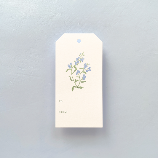 GIFT TAG WITH FLORAL DESIGN