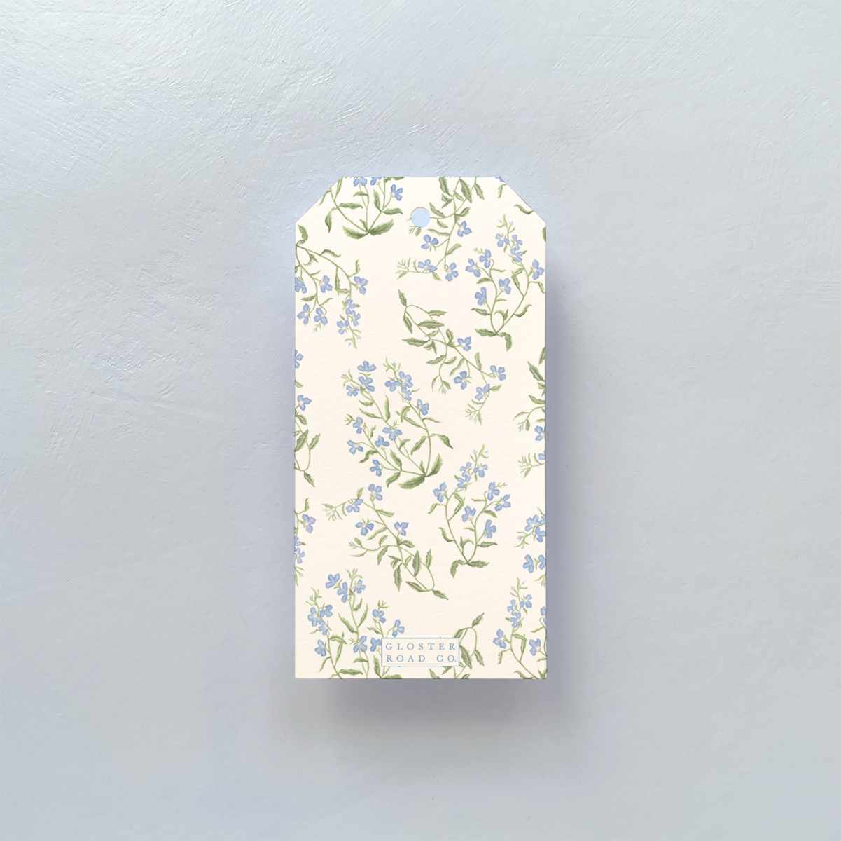 GIFT TAG WITH FLORAL PATTERN