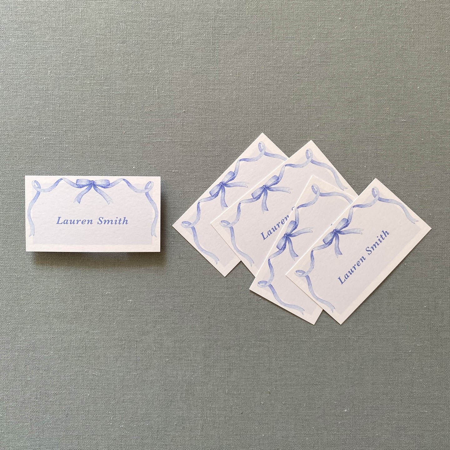 Blue Bow Calling Cards