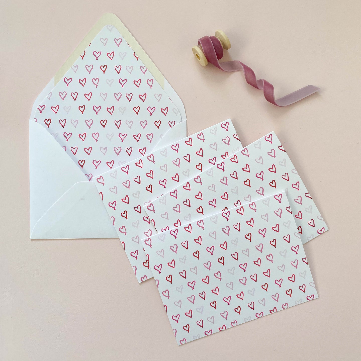 Heart Folded Notecard Set