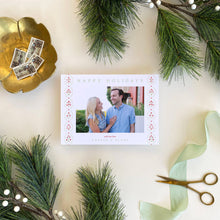 Load image into Gallery viewer, Holiday Block Print Holiday Card Border (Landscape)
