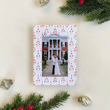 Load image into Gallery viewer, Holiday Block Print Pattern Border Holiday Card
