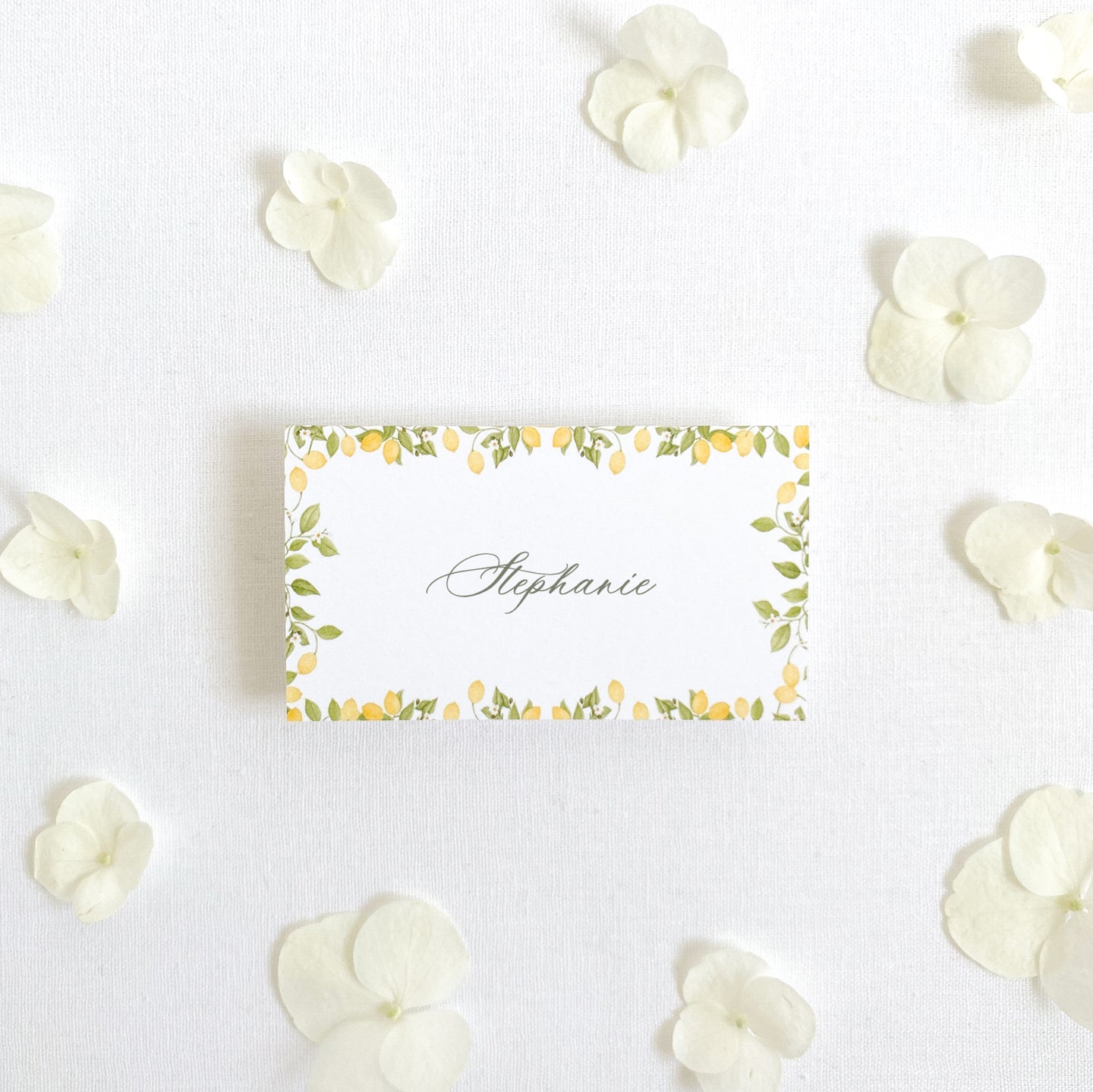 Lemon Blossom Personalized Place Cards