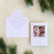 Load image into Gallery viewer, Starburst Holiday Card - Light Green &amp; Pink
