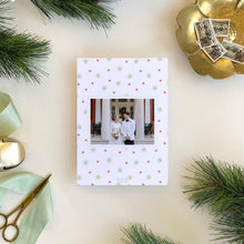 Load image into Gallery viewer, Starburst Holiday Card - Red &amp; Light Green
