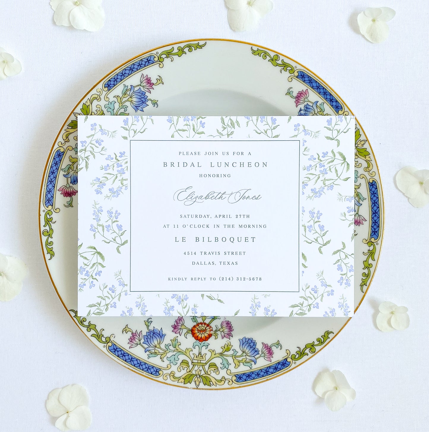 Lobelia Blooms Invitation