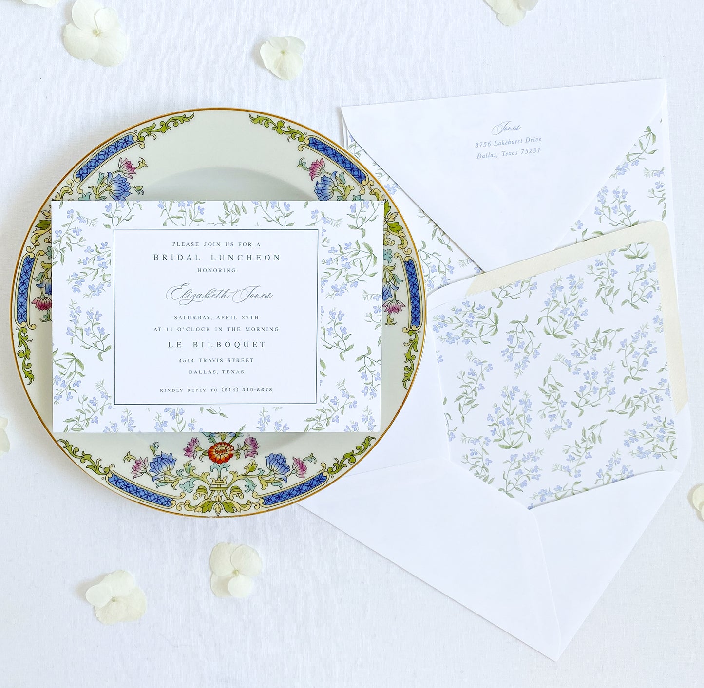 Lobelia Blooms Invitation