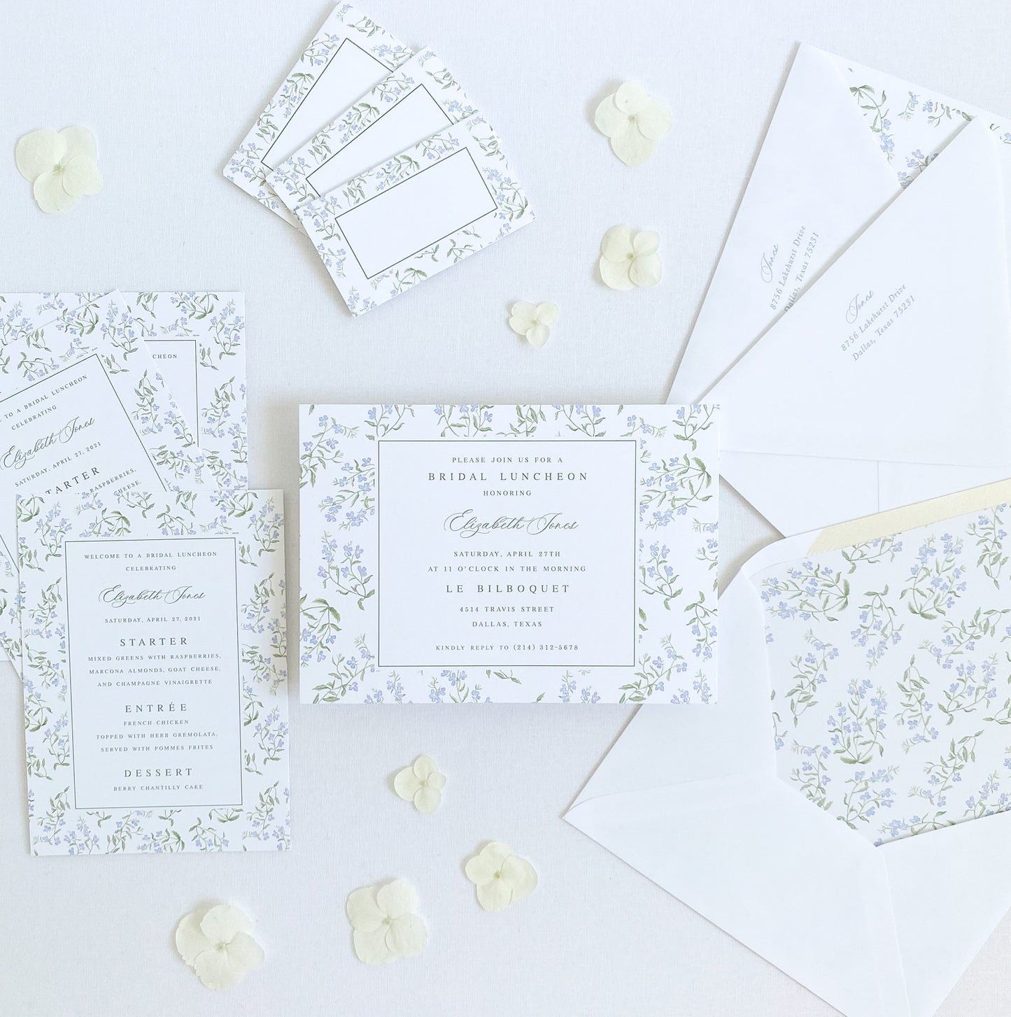 Lobelia Blooms Invitation