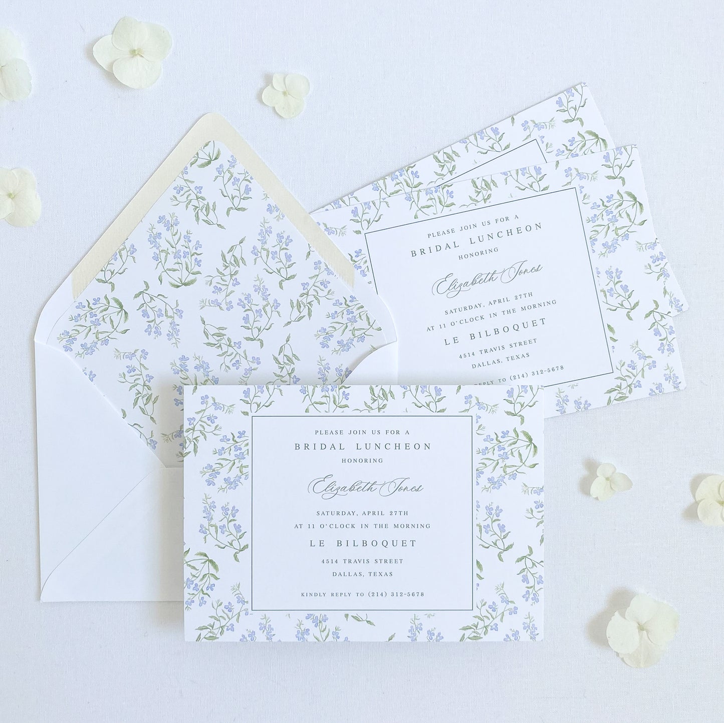 Lobelia Blooms Invitation