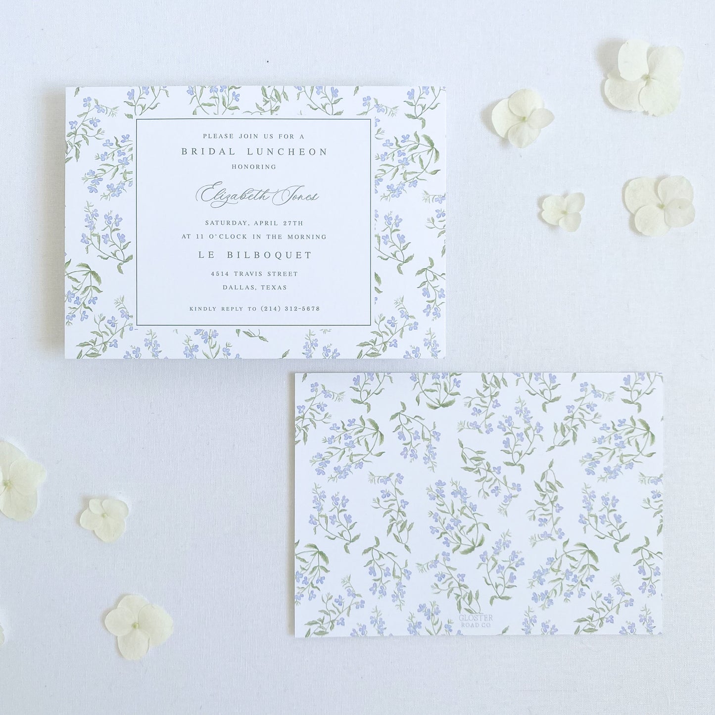 Lobelia Blooms Invitation