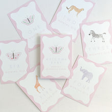 Load image into Gallery viewer, Pink Pastel Animal Milestone Cards
