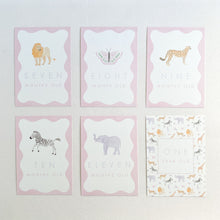 Load image into Gallery viewer, Pink Pastel Animal Milestone Cards
