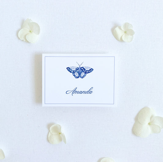 Porcelain Butterfly Personalized Place Cards