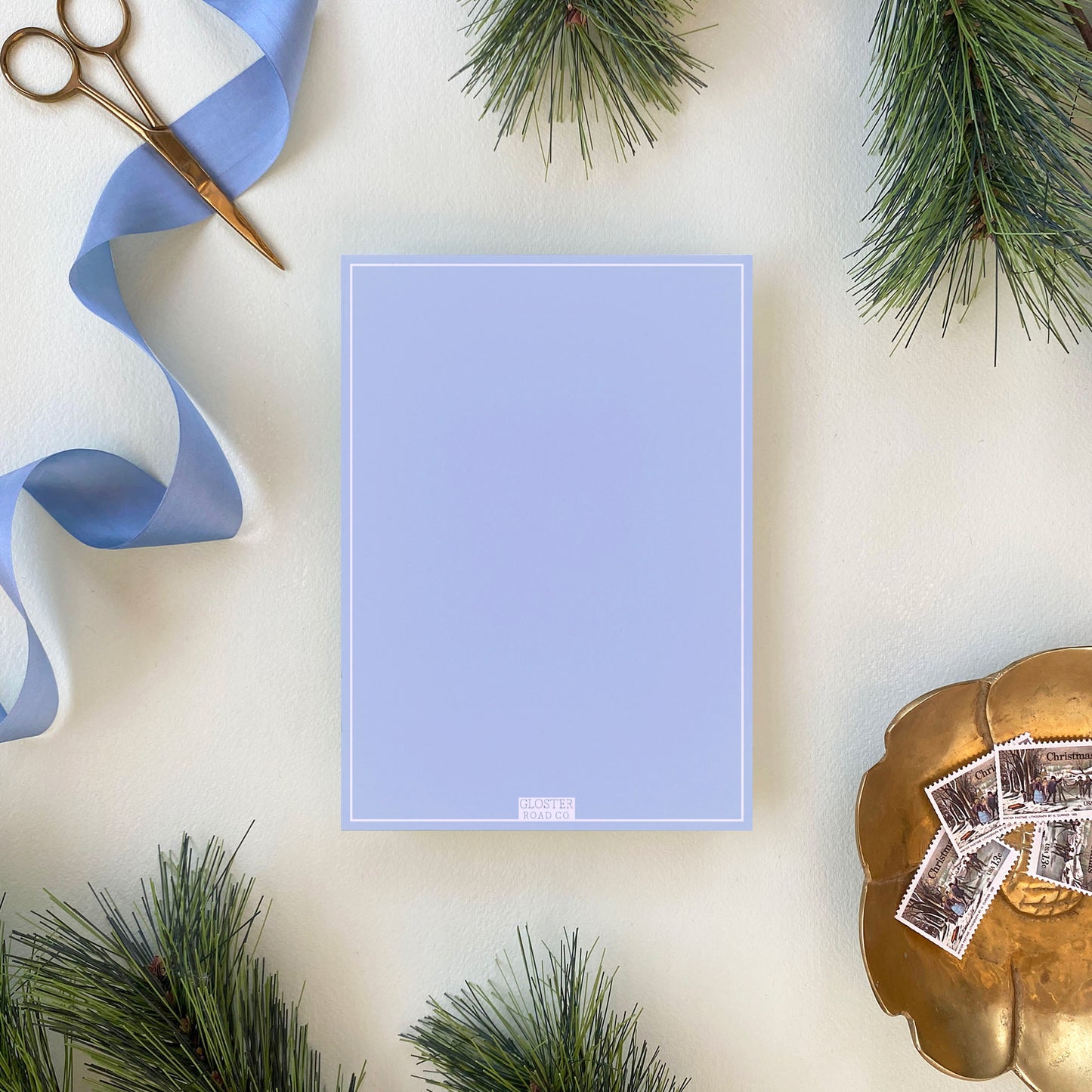 Merry & Bright Holiday Card - Powder Blue